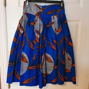 Royal african print blue Skirt